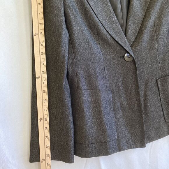 Le Suit Petite Suit Jacket Black One Button size 6P Black - Picture 7 of 12